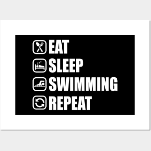 Eat Sleep Swimming - Swim Team Practice Gift Posters and Art